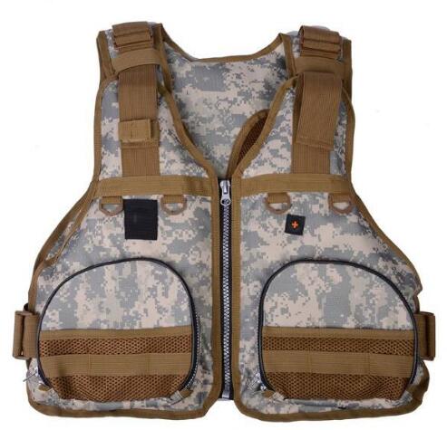 Lua Models Vest Dual Purpose Life Jackets Camo Fishing Suits Swim Outdoor Fishing Life Vest