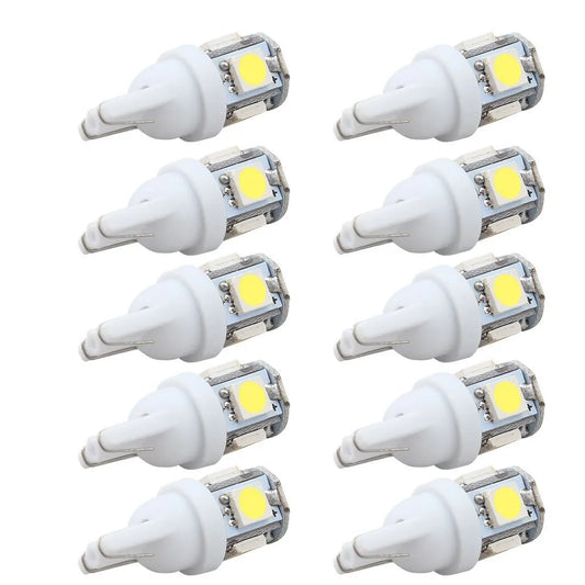 10PCS Led Car DC 12v Lampada Light T10 5050 Super White 194 168 w5w T10 Led Parking Bulb Auto Wedge Clearance Lamp