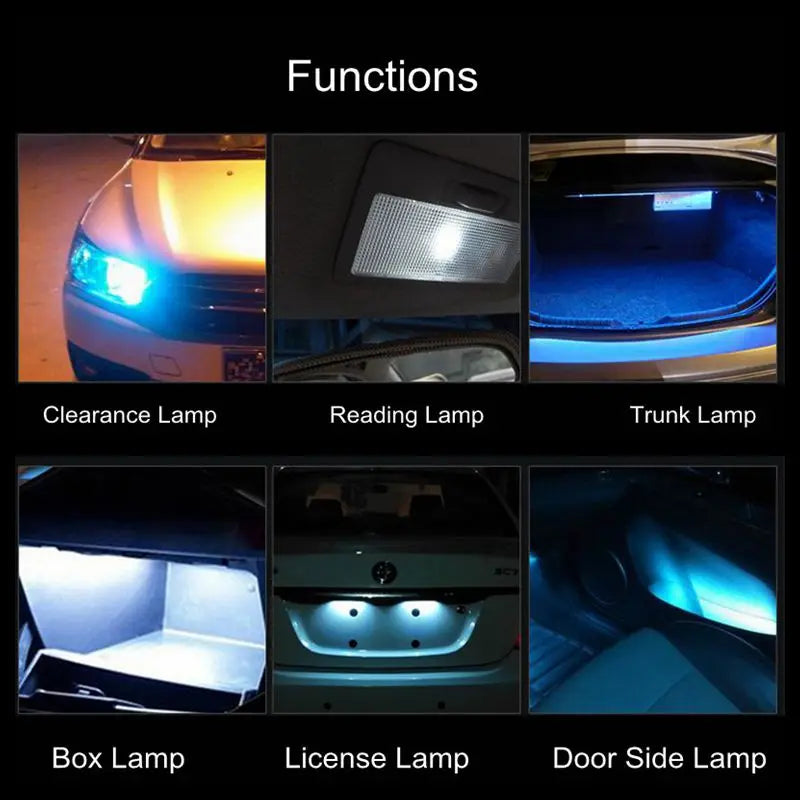 10PCS Led Car DC 12v Lampada Light T10 5050 Super White 194 168 w5w T10 Led Parking Bulb Auto Wedge Clearance Lamp
