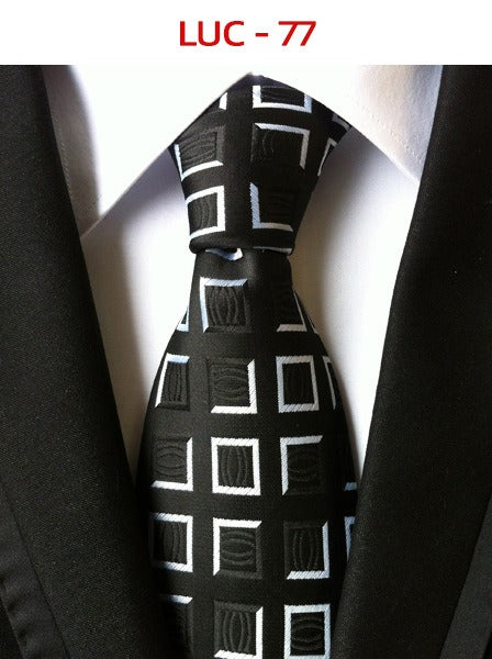 Polyester men's striped small floral business administrative tie