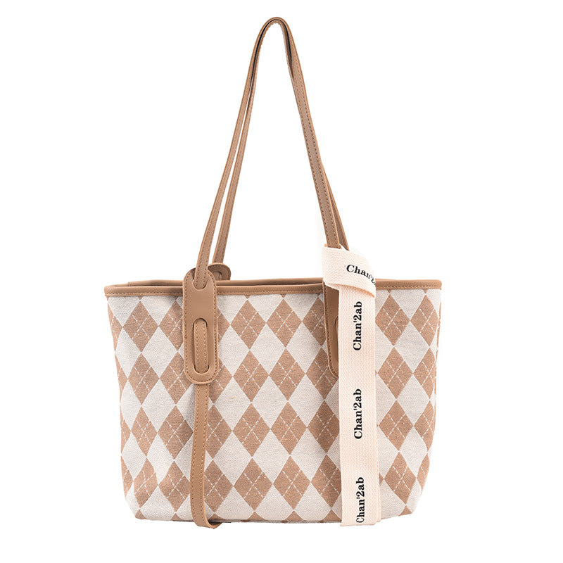 Simple Armpit Shoulder Bag New Fashion Diamond Handbag Trend Single Shoulder Bag Women's Bag