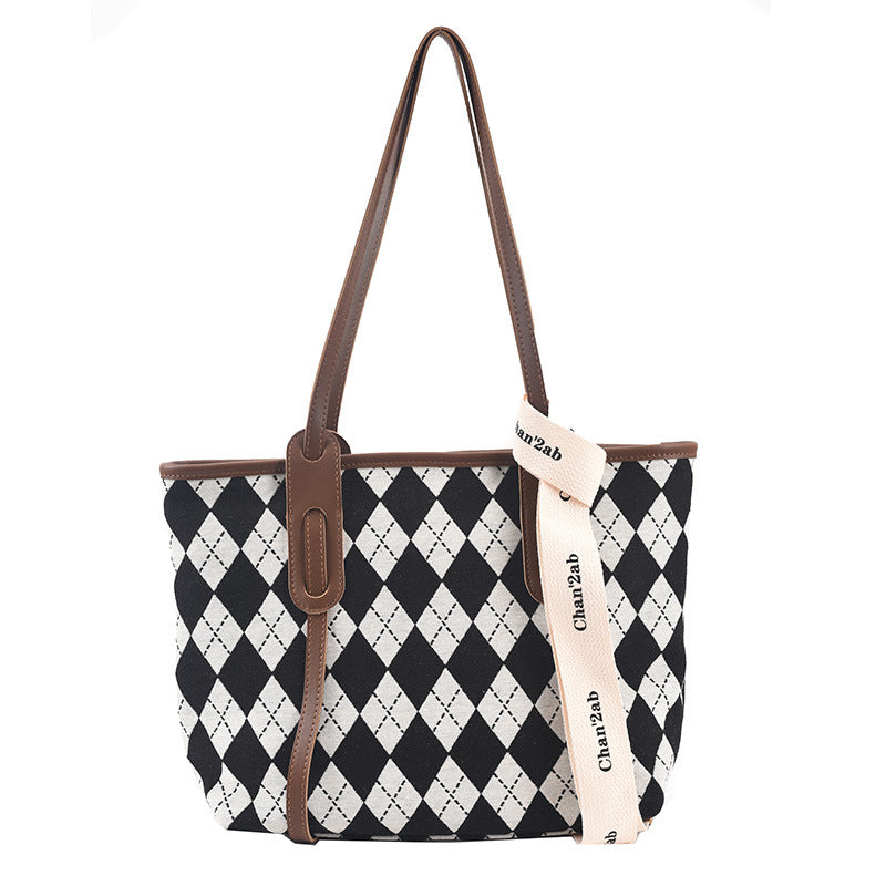 Simple Armpit Shoulder Bag New Fashion Diamond Handbag Trend Single Shoulder Bag Women's Bag
