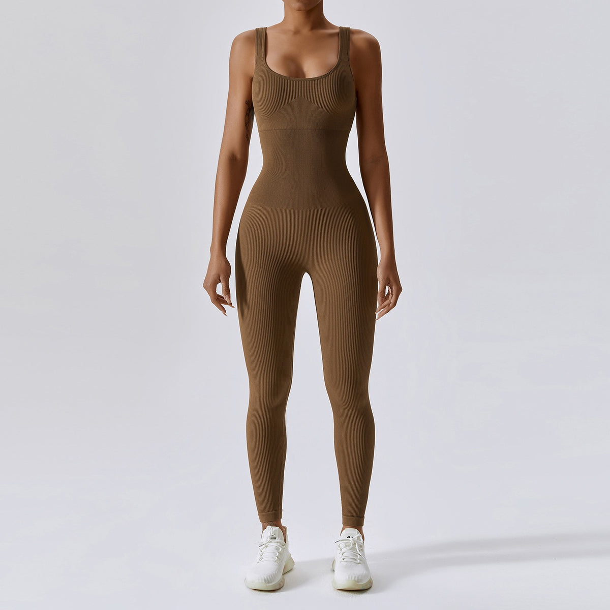 European and American Seamless One-piece Yoga Clothes Dance Abdominal Slimming Sports Elastic Bodysuit