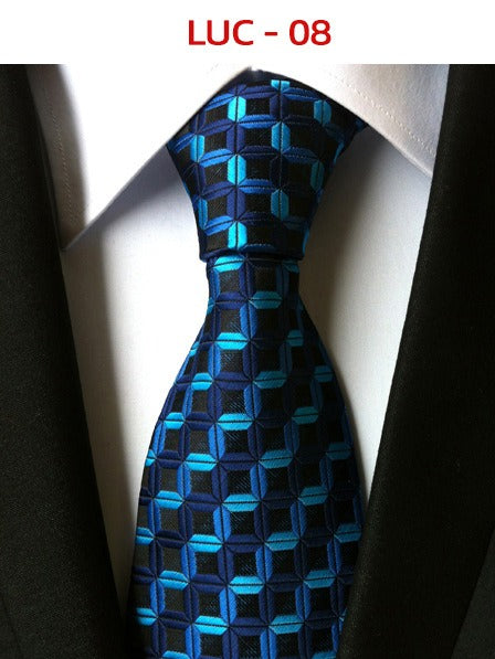 Polyester men's striped small floral business administrative tie