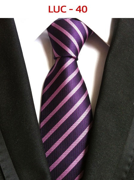 Polyester men's striped small floral business administrative tie