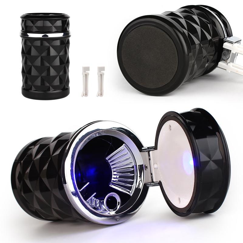 Top Grade Led Cigar Car Ashtray Cup for VW golf for Audi A4 Automobile Cigarette Ashtray Holder with Car Air Vent Mount Clip