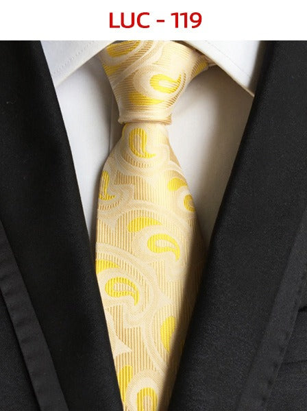 Polyester men's striped small floral business administrative tie