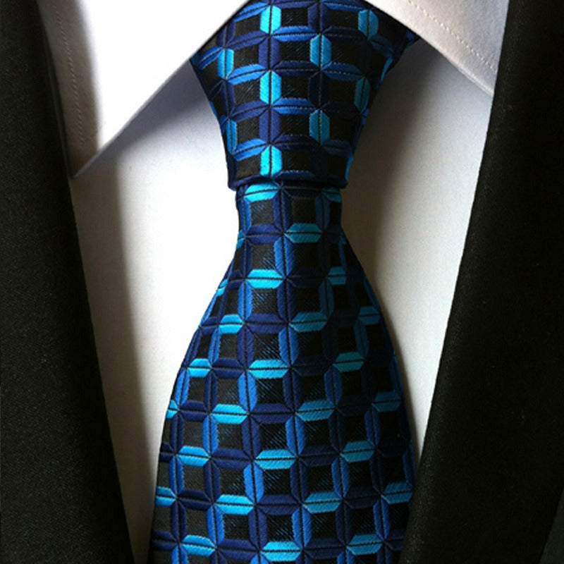 Polyester men's striped small floral business administrative tie