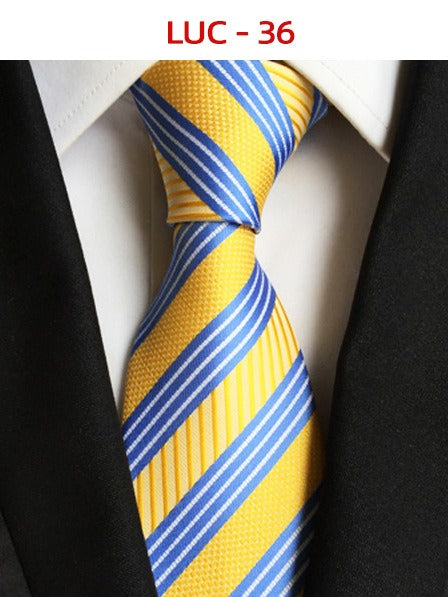 Polyester men's striped small floral business administrative tie