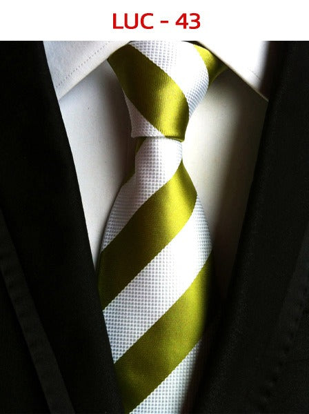 Polyester men's striped small floral business administrative tie