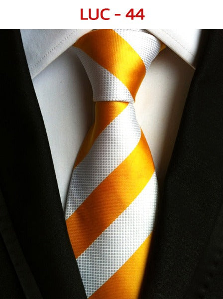 Polyester men's striped small floral business administrative tie