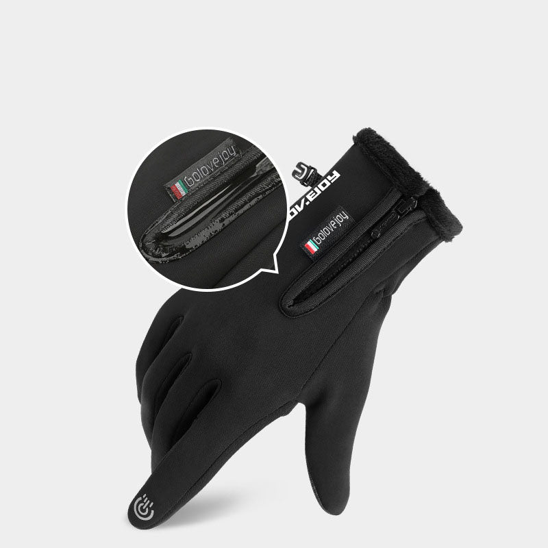 Fishing Gloves Men's Anti-Stab Waterproof Two-Finger Winter Riding Warm Non-Slip Touch Screen Outdoor Fishing Gloves