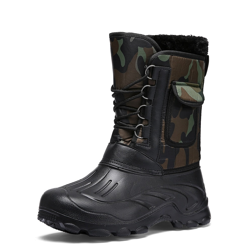 Men Winter Boots Warm Waterproof Sneakers Outdoor Activities Fishing Snow Work Boots Male Footwear Men Shoes Fishing Boots