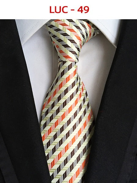 Polyester men's striped small floral business administrative tie