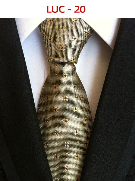 Polyester men's striped small floral business administrative tie