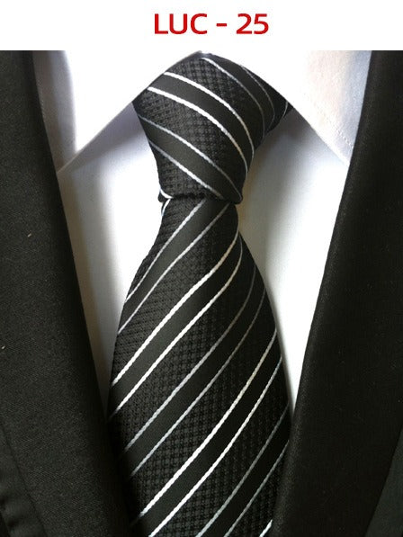 Polyester men's striped small floral business administrative tie