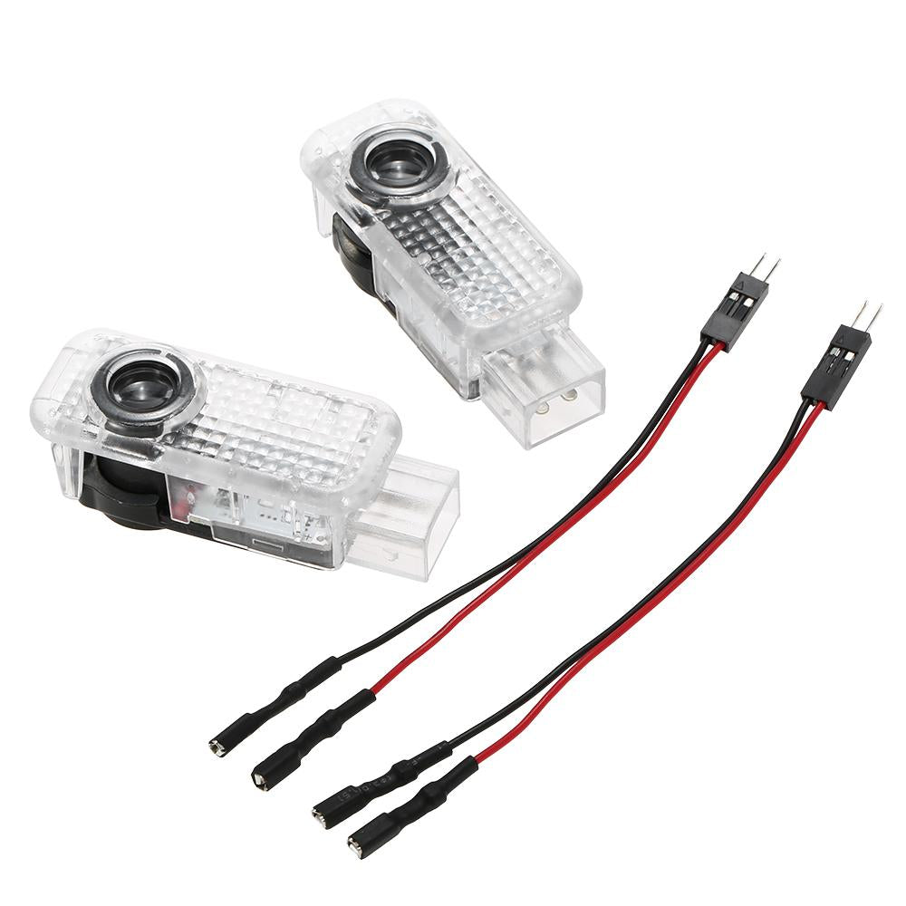 2x For AUDI Car Door LED CIRCLE Ghost Shadow Light Audi Logo Projector Courtesy Lights Auto Backlight Car Styling
