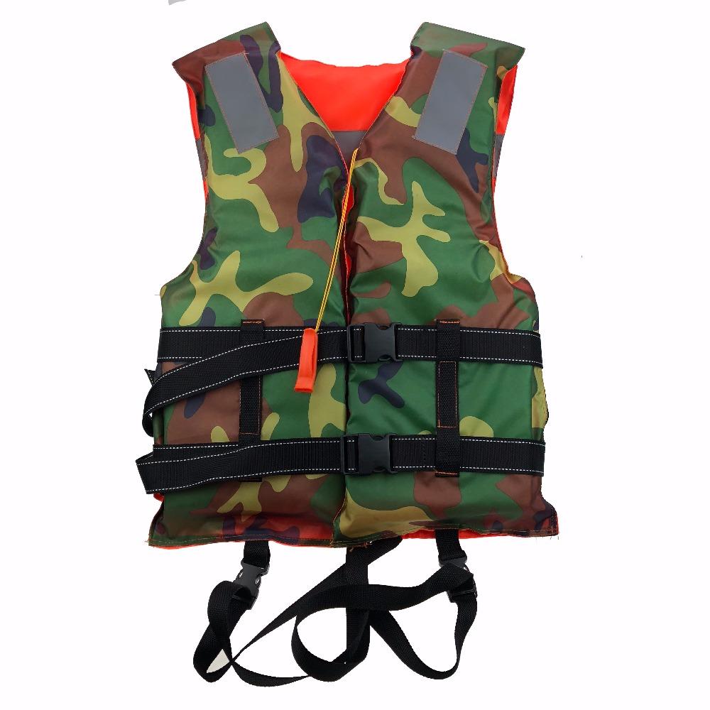Camouflage Green Fishing Vest Adult Lifesaving Life Jacket Clothing Safety Survival Suit Swimming Drifting Fishing