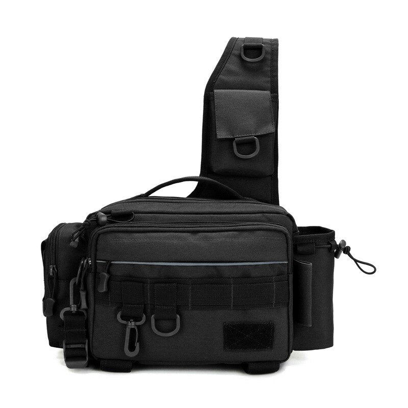 Multifunctional Fishing Tackle Bags Single Shoulder Crossbody Bag Waist Pack Fish Lures Gear Utility Storage Fishing Bag  X232G