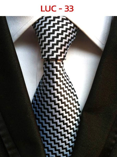 Polyester men's striped small floral business administrative tie