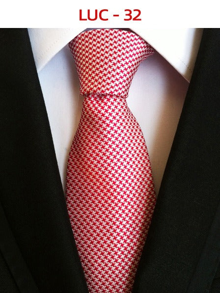 Polyester men's striped small floral business administrative tie