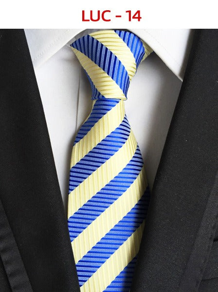 Polyester men's striped small floral business administrative tie