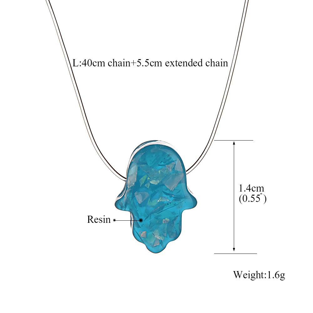 Invisible Fishing Line Necklace Fatima Pendant Necklace