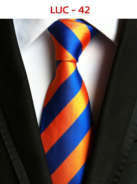 Polyester men's striped small floral business administrative tie