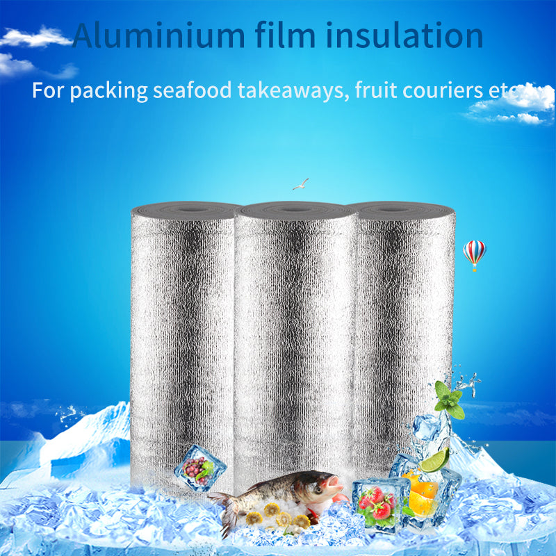 10M Aluminum Foil Perlite Roof Insulation Film Packing Insulation Material Packaging Express Insulation Film Fruit Takeaway Insulation Bag