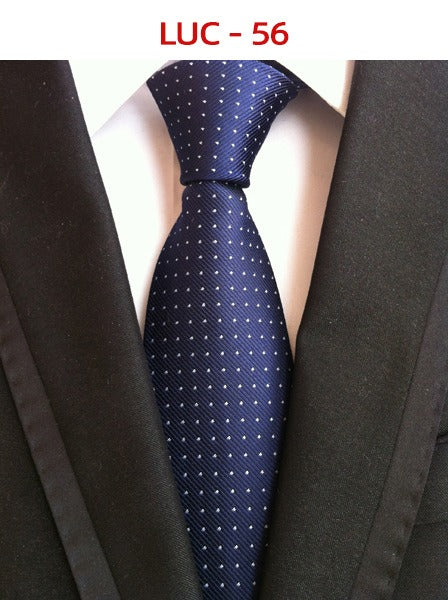 Polyester men's striped small floral business administrative tie