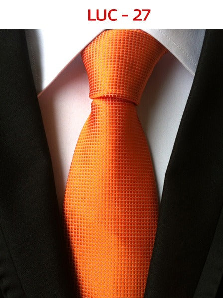 Polyester men's striped small floral business administrative tie