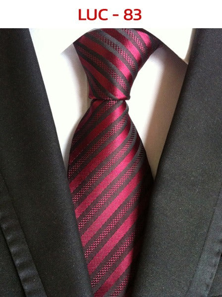 Polyester men's striped small floral business administrative tie