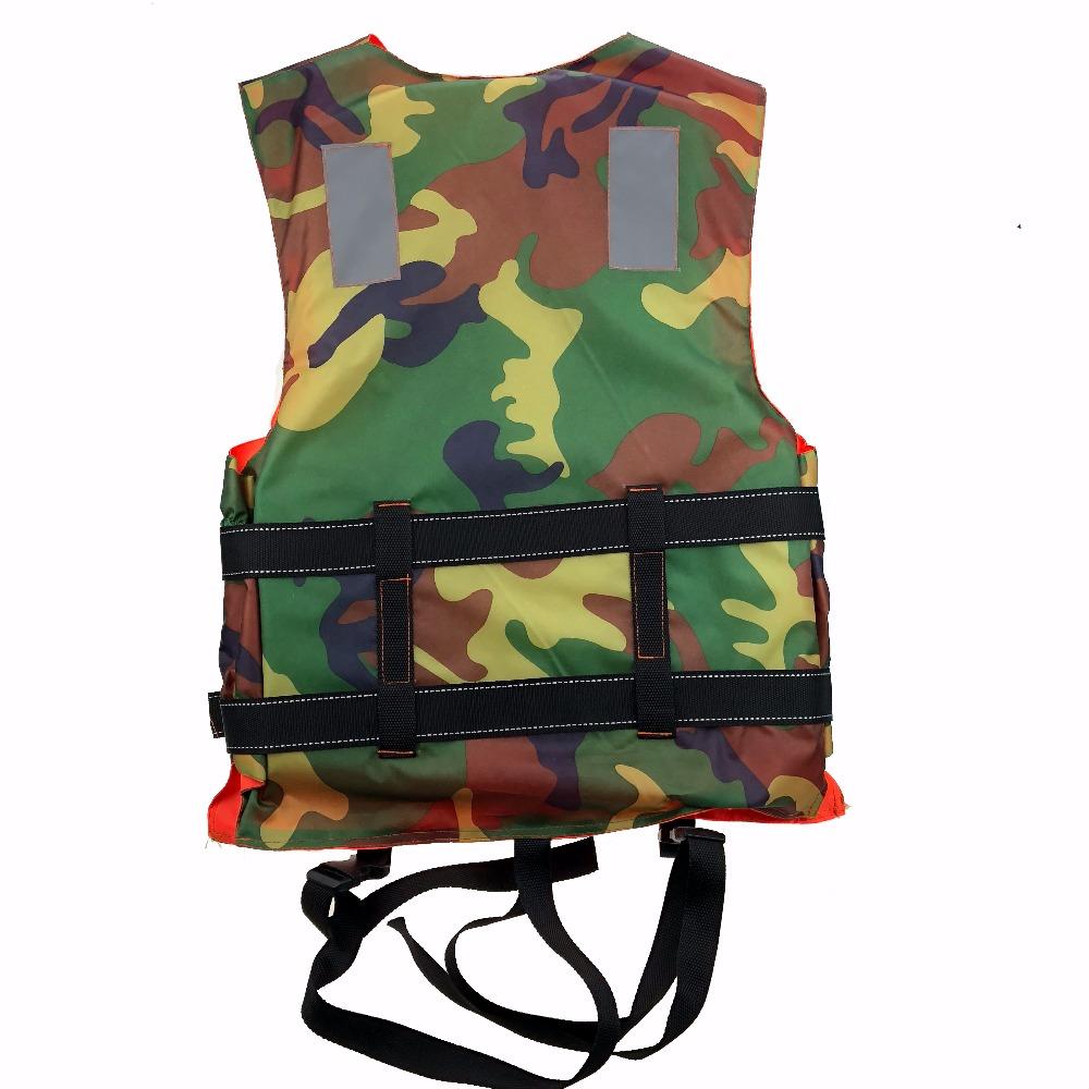 Camouflage Green Fishing Vest Adult Lifesaving Life Jacket Clothing Safety Survival Suit Swimming Drifting Fishing