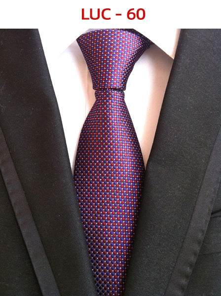 Polyester men's striped small floral business administrative tie