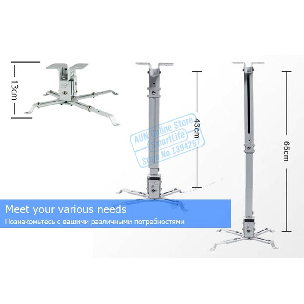 AUN Adjustable Projector Ceiling Mount Loading 5KG Roof Projector Bracket For Multimedia Projector LED Proyector Video Projector