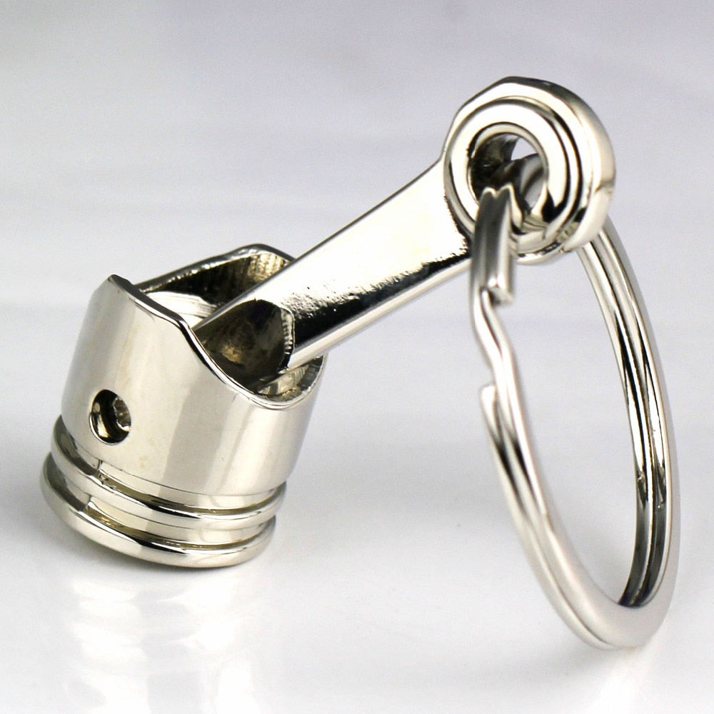 3D piston keychain key ring plunger car key chain key holder creative portachiavi chaveiro llaveros hombre free shipping