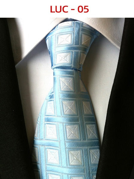Polyester men's striped small floral business administrative tie