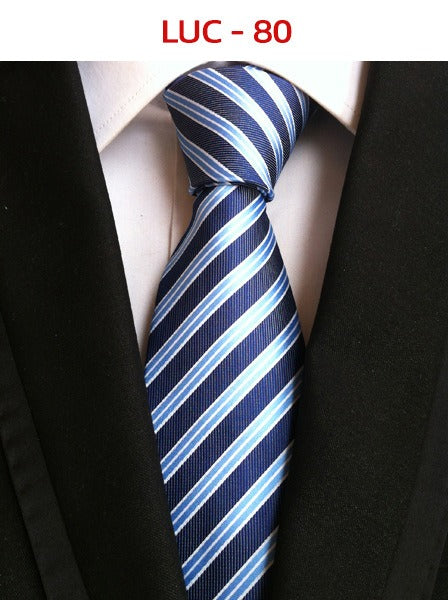 Polyester men's striped small floral business administrative tie