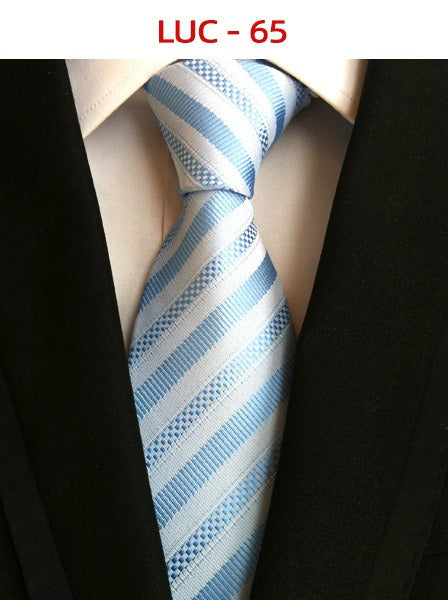 Polyester men's striped small floral business administrative tie