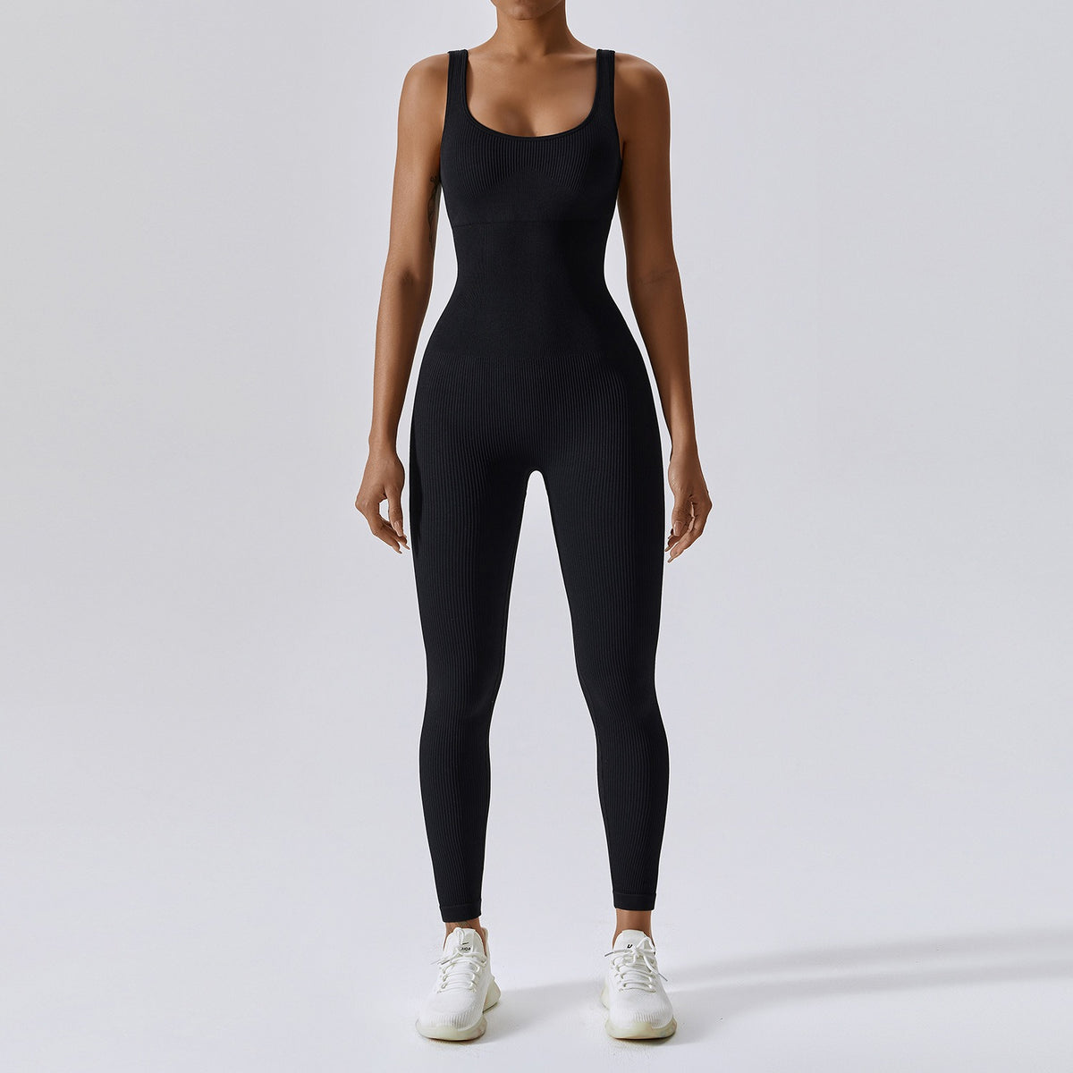 European and American Seamless One-piece Yoga Clothes Dance Abdominal Slimming Sports Elastic Bodysuit