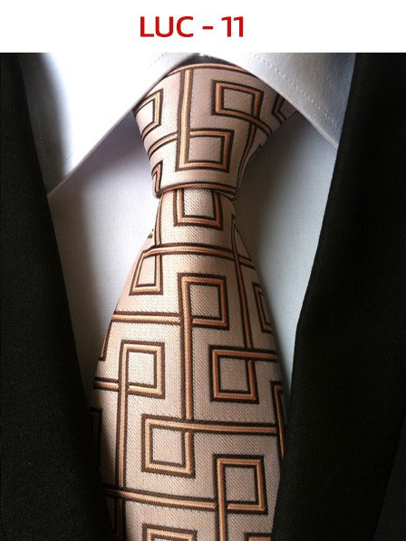 Polyester men's striped small floral business administrative tie
