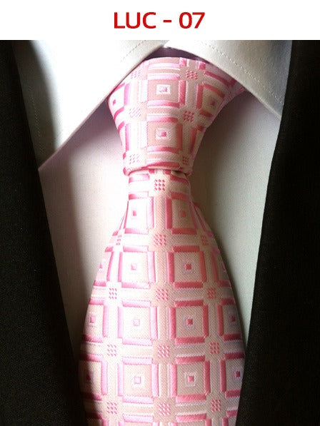 Polyester men's striped small floral business administrative tie