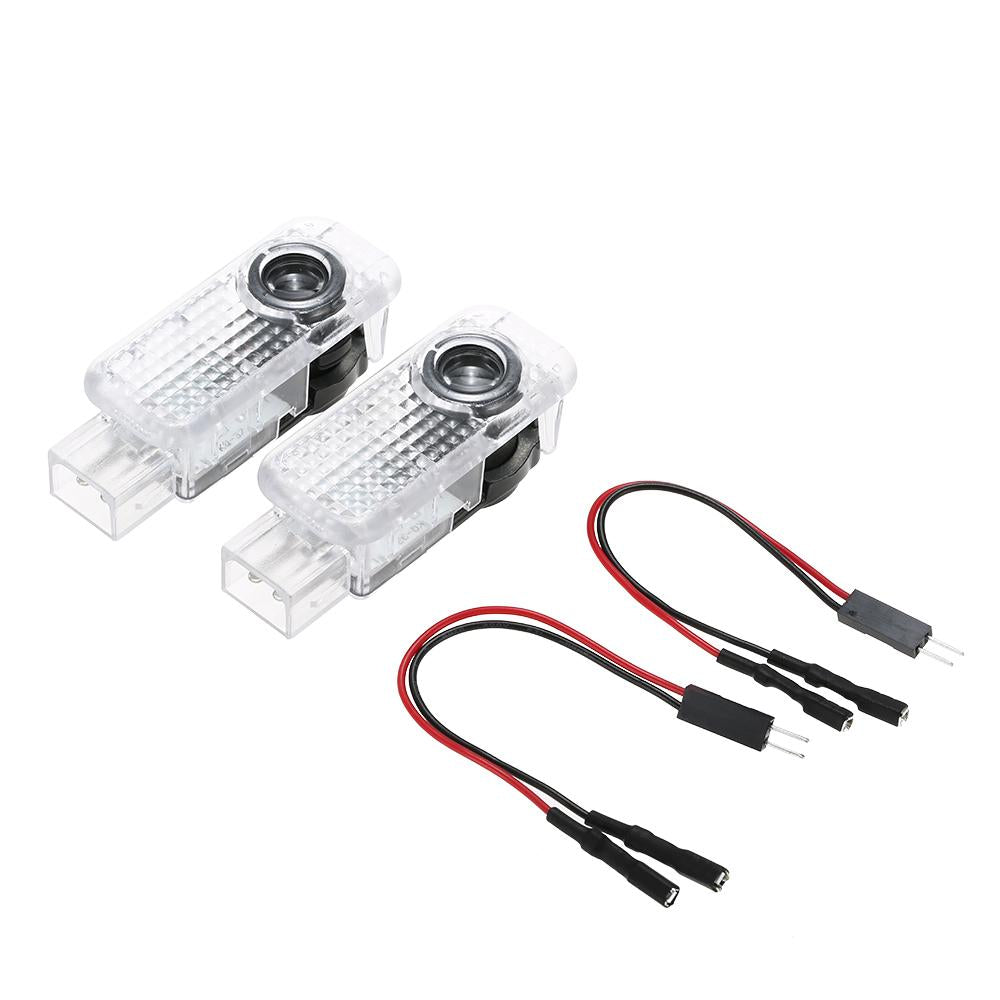 2x For AUDI Car Door LED CIRCLE Ghost Shadow Light Audi Logo Projector Courtesy Lights Auto Backlight Car Styling