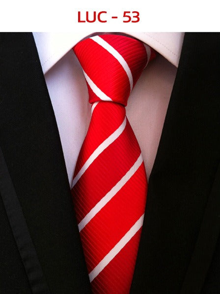 Polyester men's striped small floral business administrative tie