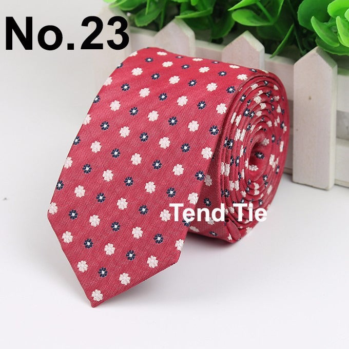 Men's Business Professional Polyester Tie 6CM British Tie