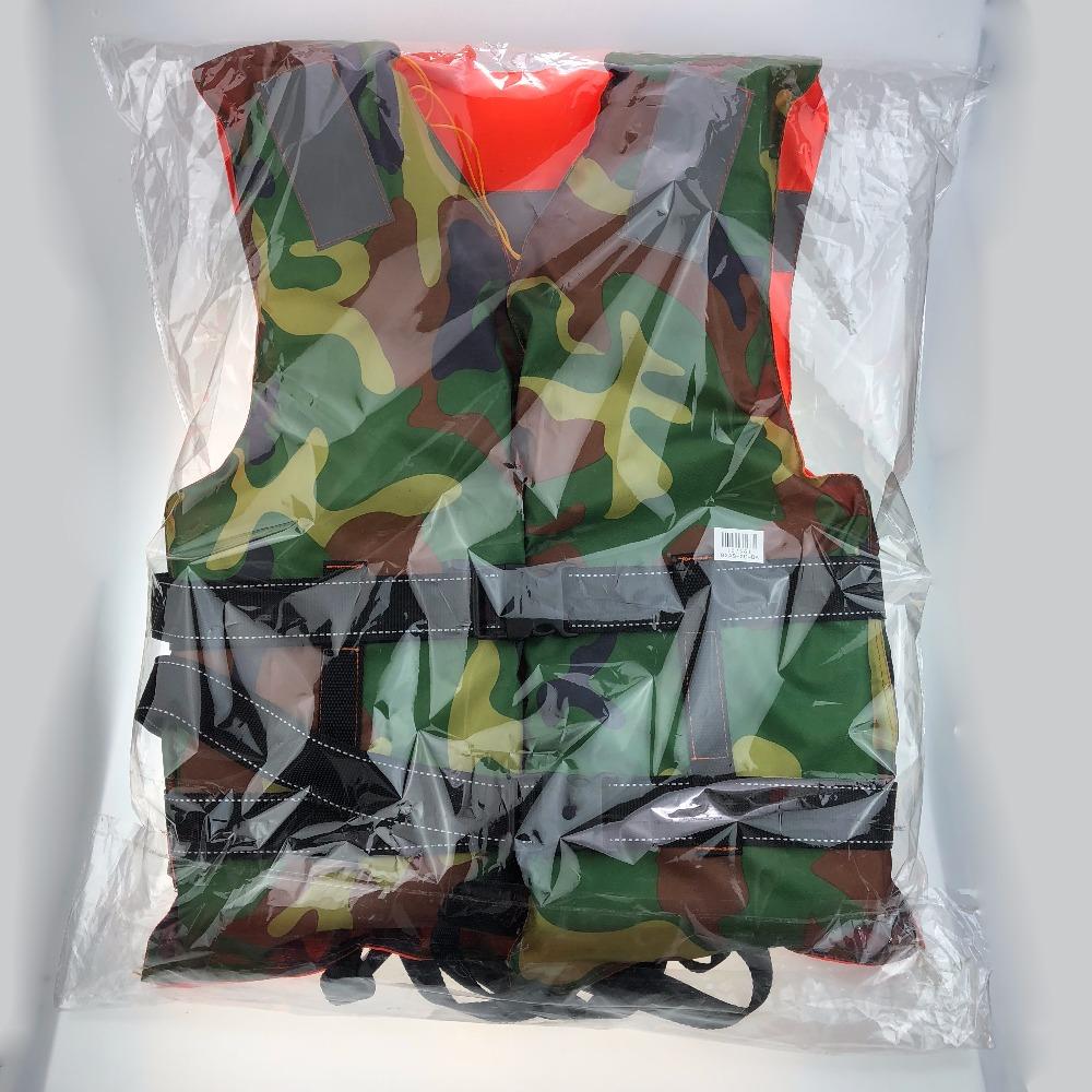 Camouflage Green Fishing Vest Adult Lifesaving Life Jacket Clothing Safety Survival Suit Swimming Drifting Fishing