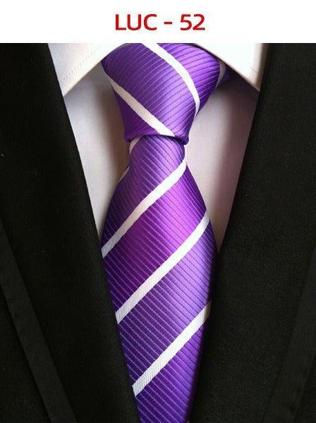 Polyester men's striped small floral business administrative tie