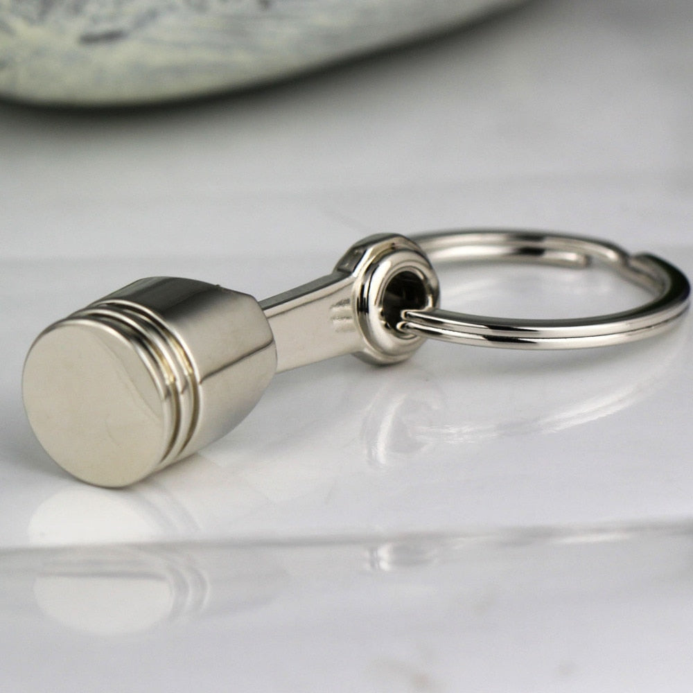 3D piston keychain key ring plunger car key chain key holder creative portachiavi chaveiro llaveros hombre free shipping