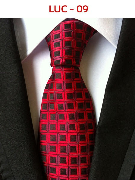 Polyester men's striped small floral business administrative tie