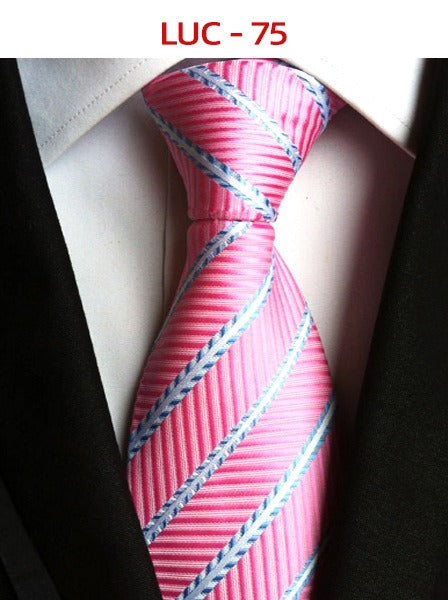 Polyester men's striped small floral business administrative tie